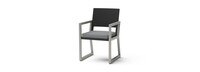 Milo™ Espresso Set of 8 Sunbrella® Outdoor Dining Chairs - Charcoal Gray