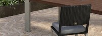 Milo™ Espresso Set of 8 Sunbrella® Outdoor Dining Chairs - Charcoal Gray