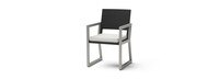 Milo™ Espresso Set of 8 Sunbrella® Outdoor Dining Chairs - Bliss Linen