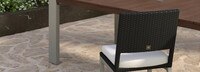 Milo™ Espresso Set of 8 Sunbrella® Outdoor Dining Chairs - Bliss Linen
