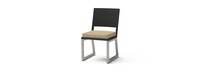 Milo™ Espresso Set of 8 Sunbrella® Outdoor Dining Chairs - Maxim Beige