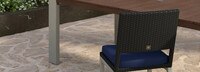 Milo™ Espresso Set of 8 Sunbrella® Outdoor Dining Chairs - Navy Blue