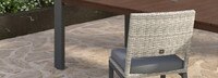 Milo™ Gray Set of 8 Sunbrella® Outdoor Dining Chairs - Charcoal Gray