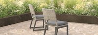 Milo™ Gray Set of 8 Sunbrella® Outdoor Dining Chairs - Charcoal Gray