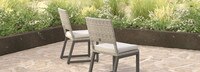 Milo™ Gray Set of 8 Sunbrella® Outdoor Dining Chairs - Bliss Linen