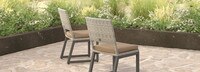 Milo™ Gray Set of 8 Sunbrella® Outdoor Dining Chairs - Maxim Beige