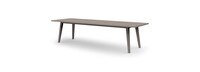 Del Mar 11 Piece Outdoor Dining Set in Weathered Teak - Plain Weave Charcoal