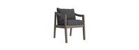 Del Mar 11 Piece Outdoor Dining Set in Weathered Teak - Plain Weave Charcoal