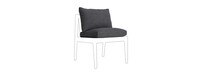 Del Mar Outdoor Dining Side Chair Plain Weave Cushion - Charcoal