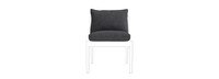 Del Mar Outdoor Dining Side Chair Plain Weave Cushion - Charcoal