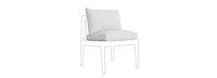 Del Mar Outdoor Dining Chair Plain Weave Cushion - Oyster