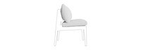 Del Mar Outdoor Dining Chair Plain Weave Cushion - Oyster