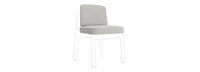 Santorini Outdoor Dining Side Chair Basket Weave Cushion - Stone
