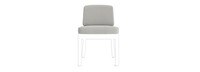 Santorini Outdoor Dining Side Chair Basket Weave Cushion - Stone