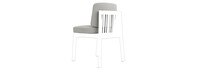 Santorini Outdoor Dining Side Chair Basket Weave Cushion - Stone