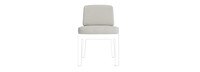 Santorini Outdoor Dining Side Chair Plain Weave Cushion - Stone