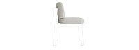 Santorini Outdoor Dining Side Chair Plain Weave Cushion - Stone