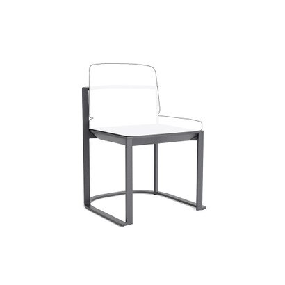 Sanibel Outdoor Dining Side Chair Frame - Zinc