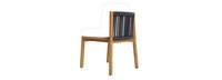 Santorini Outdoor Dining Side Chair Frame - Natural Teak