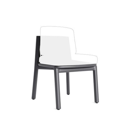 Santorini Outdoor Dining Side Chair Frame - White