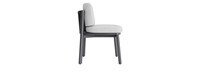 Santorini Outdoor Dining Side Chair In Zinc - Basket Weave Oyster