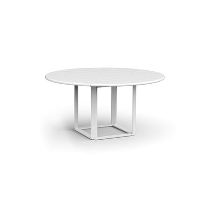 Sanibel Outdoor 60" Round Dining Table - White