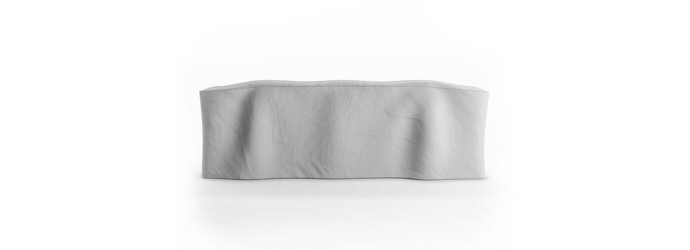 Del Mar Outdoor 96" Rectangle Dining Table Cover - Gray