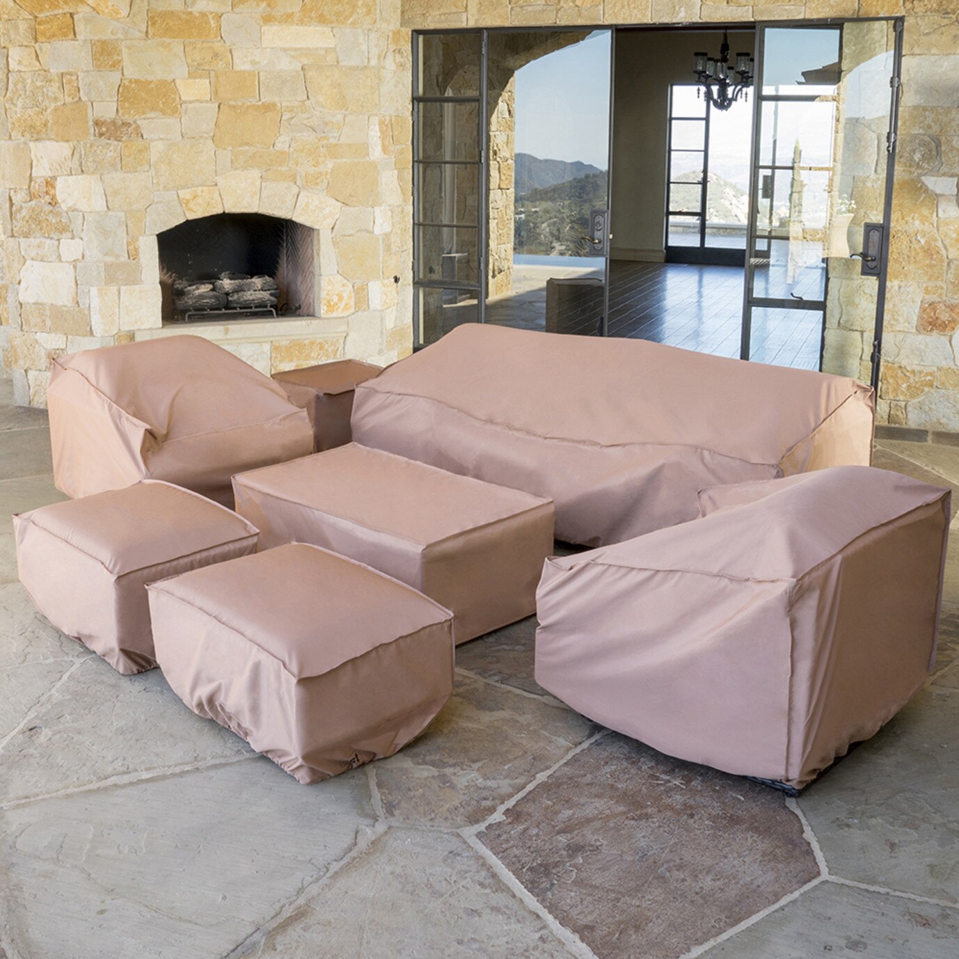 Portofino Comfort 7pc Furniture Cover Set Rst Brands Portofino Comfort 7pc Furniture Cover Set
