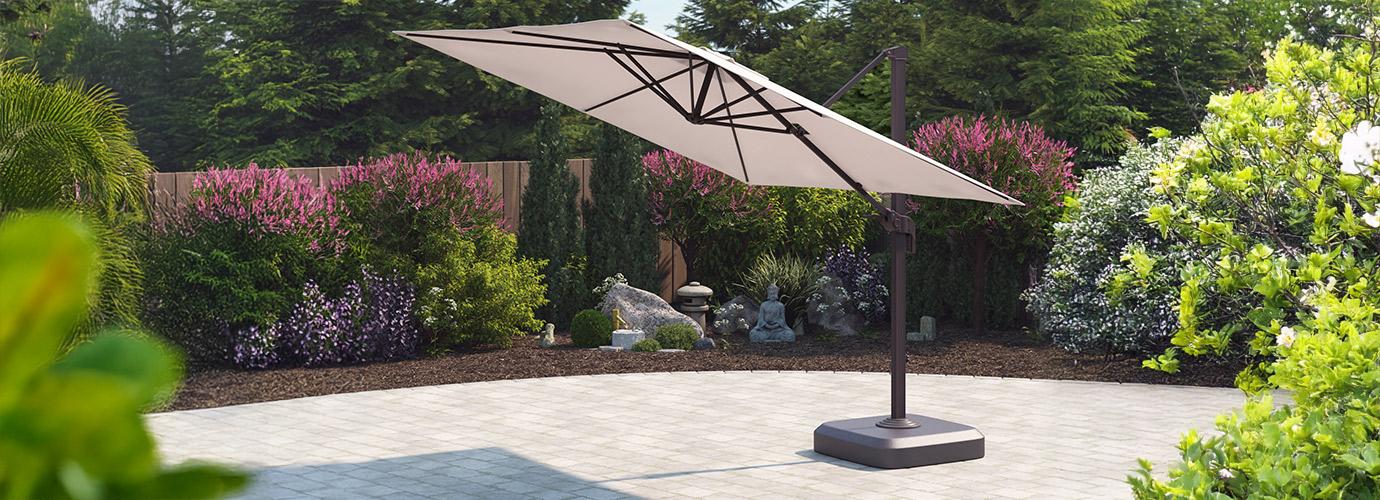 Portofino® Comfort 10' Sunbrella® Outdoor Resort Umbrella - Canvas Flax