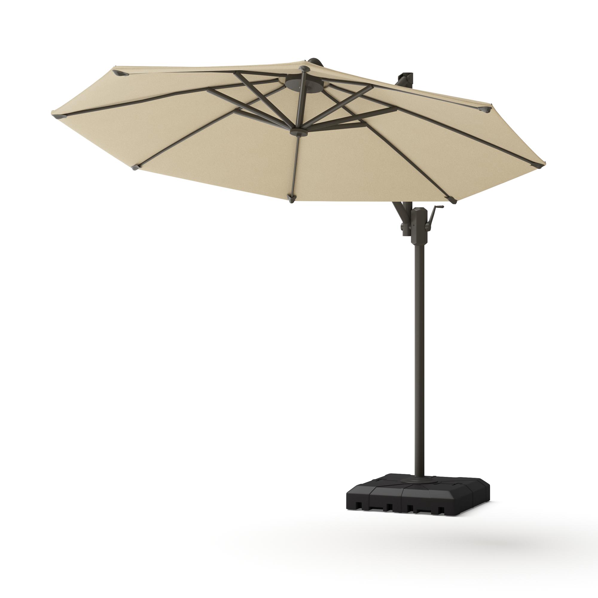 Modular Outdoor 10' Sunbrella® Round Umbrella - Heather Beige