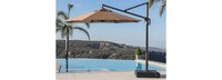 Modular Outdoor 10' Sunbrella® Round Umbrella - Moroccan Cream