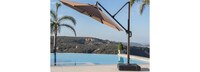 Modular Outdoor 10' Sunbrella® Round Umbrella - Moroccan Cream