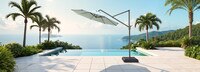 Modular Outdoor 10' Sunbrella® Round Umbrella - Spa Blue