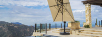 Portofino® Commercial 12ft Sunbrella® Outdoor Umbrella - Heather Beige