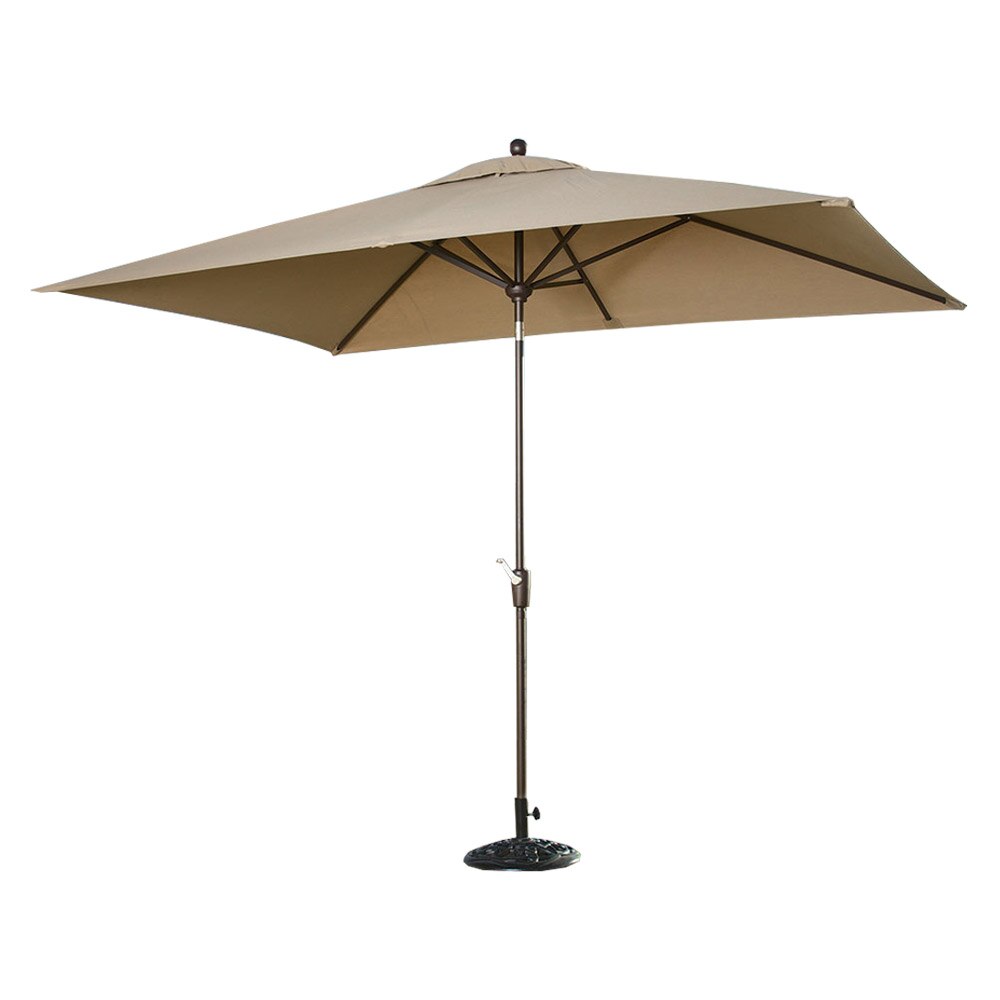 Portofino Comfort Auto-Tilt Dining Umbrella - Heather Beige