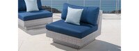 Portofino® Comfort Sunbrella® Outdoor Armless Chair - Laguna Blue