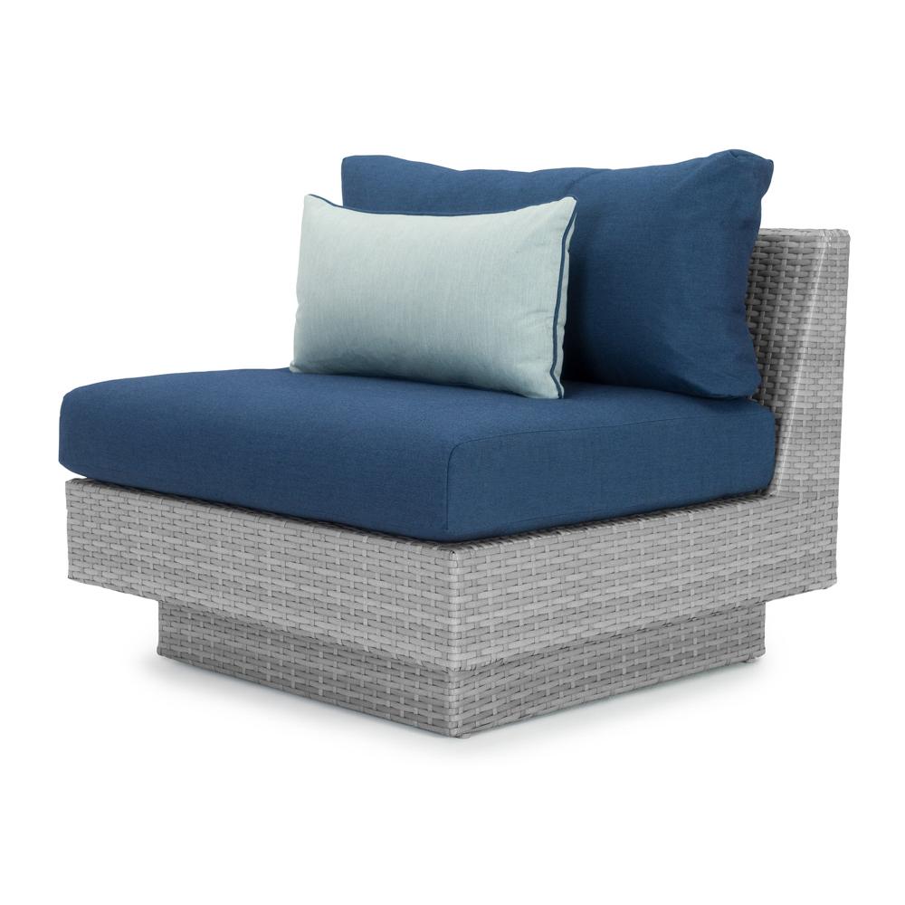 Portofino® Comfort Sunbrella® Outdoor Armless Chair - Laguna Blue