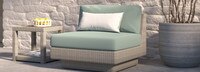 Portofino® Comfort Sunbrella® Outdoor Armless Chair - Spa Blue