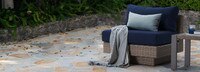 Portofino® Repose Sunbrella® Outdoor Armless Chair - Laguna Blue
