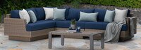 Portofino® Repose Sunbrella® Outdoor Armless Chair - Laguna Blue