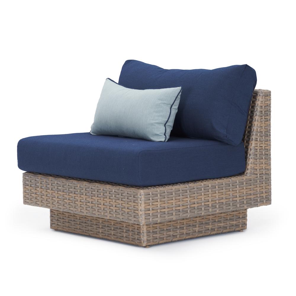 Portofino Repose Single Armless Chair - Laguna Blue