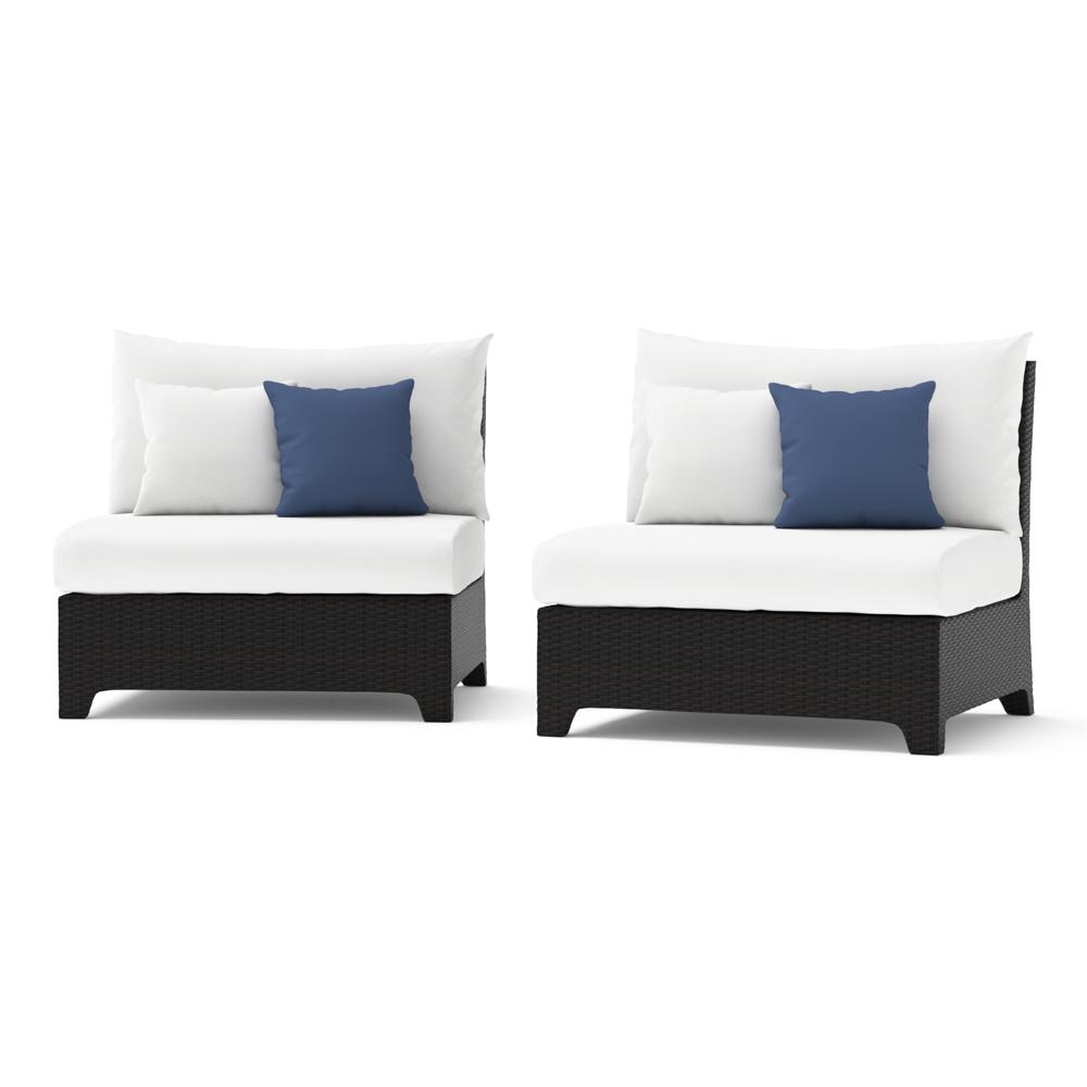 Deco™ Set of 2 Sunbrella® Outdoor Armless Chairs - Bliss Ink