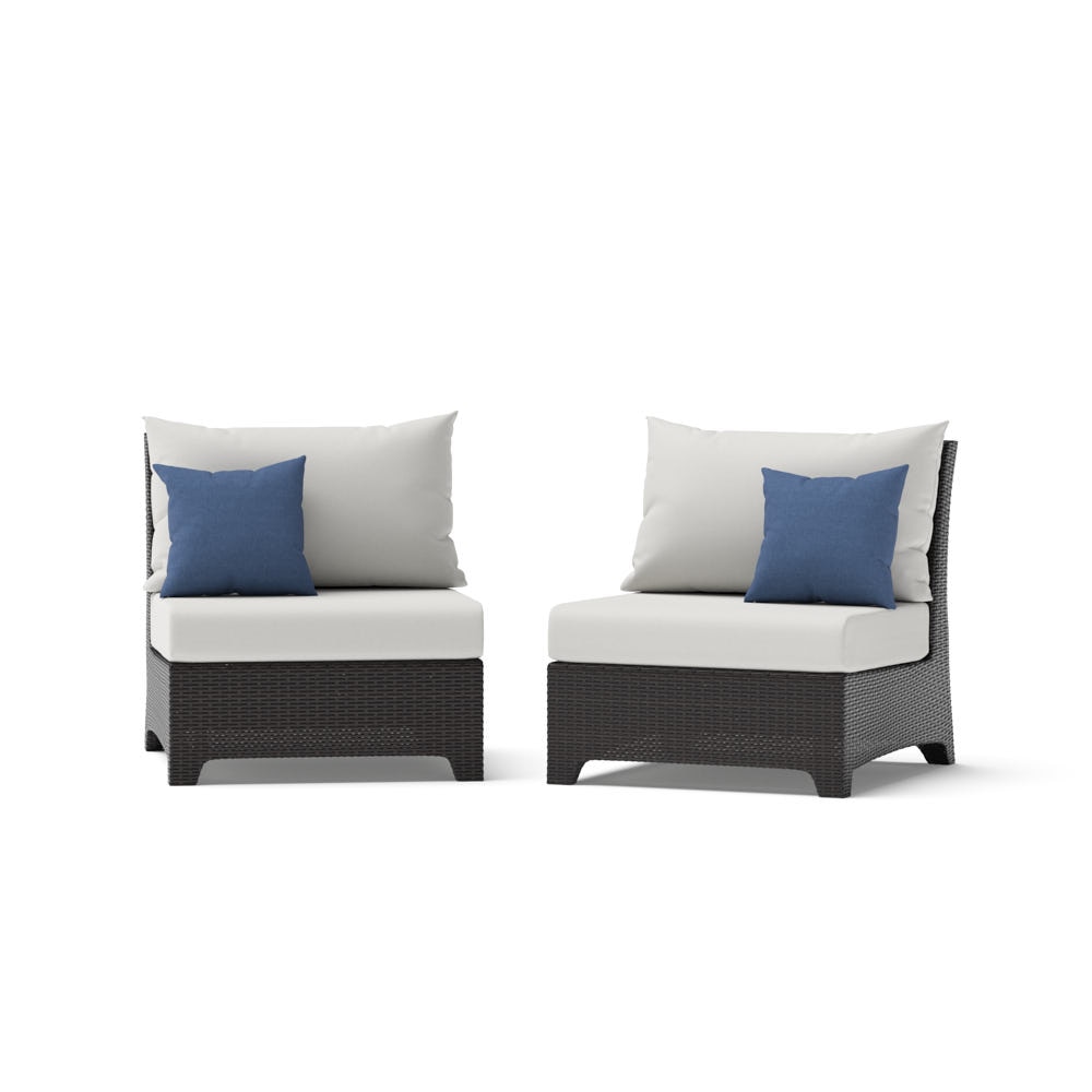 Deco™ 2 Piece Sunbrella® Outdoor Armless Chairs - Bliss Ink