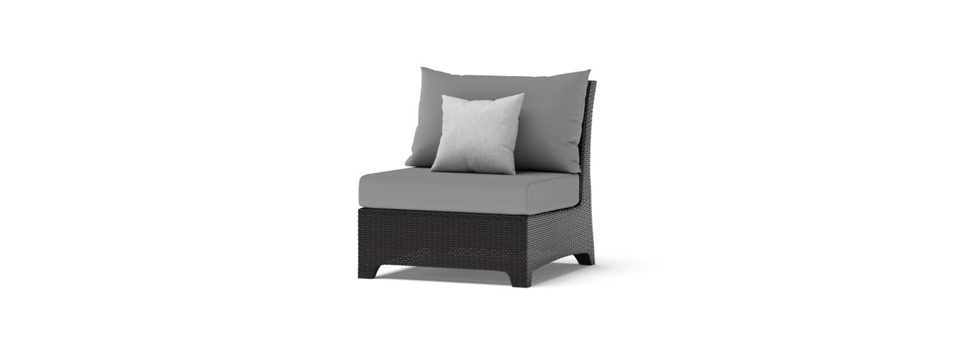 Deco™ 2 Piece Sunbrella® Outdoor Armless Chairs - Charcoal Gray