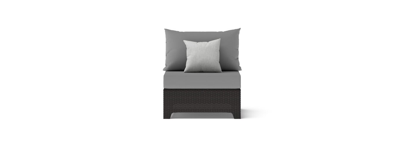 Deco™ 2 Piece Sunbrella® Outdoor Armless Chairs - Charcoal Gray