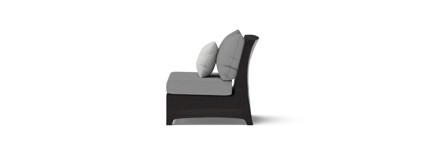 Deco™ 2 Piece Sunbrella® Outdoor Armless Chairs - Charcoal Gray