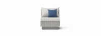 Cannes™ Set of 2 Sunbrella® Outdoor Armless Chairs - Bliss Ink
