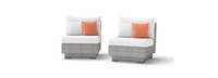 Cannes™ Armless Chairs - Cast Coral