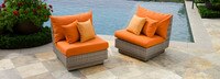 Cannes™ Armless Chairs - Cast Coral