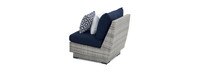 Cannes™ Set of 2 Sunbrella® Outdoor Armless Chairs - Navy Blue